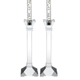 Hand Crafted Crystal Pair Classic Candle Holders - Homeroots