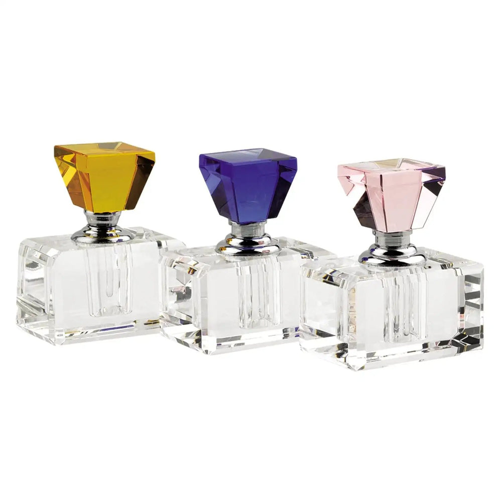 3" Clear Crystal Decorative Bottle Tabletop Sculpture - Homeroots