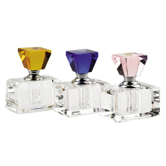 3" Clear Crystal Decorative Bottle Tabletop Sculpture - Homeroots