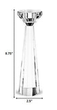 Hand Crafted Crystal Pair Of Faceted Candle Holders - Homeroots