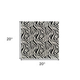 20" X 4" Black and White Iron Wall Decor - Homeroots - Flyclothing LLC