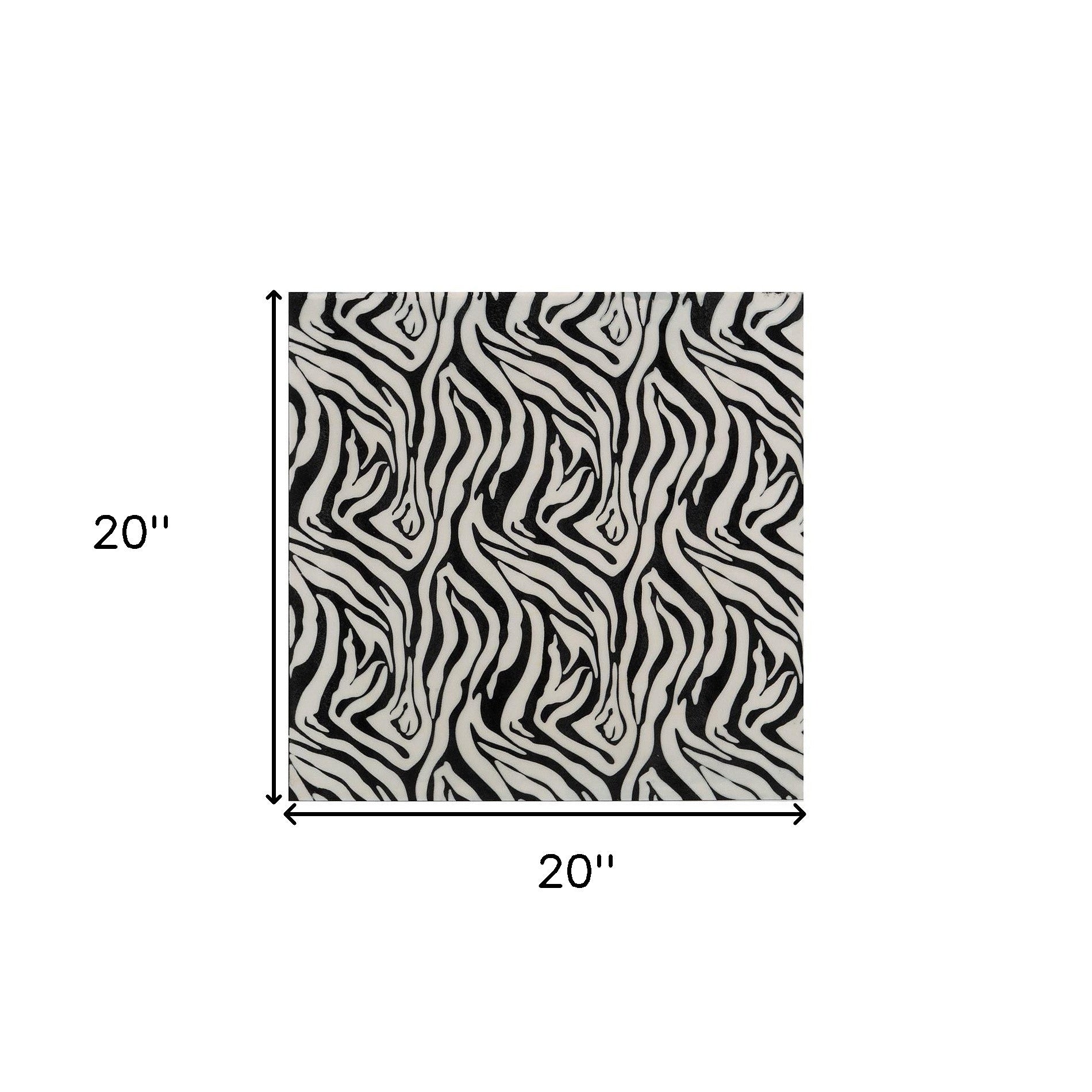20" X 4" Black and White Iron Wall Decor - Homeroots - Flyclothing LLC