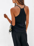 Spaghetti Strap Cami and Wide Leg Pants Set - Trendsi