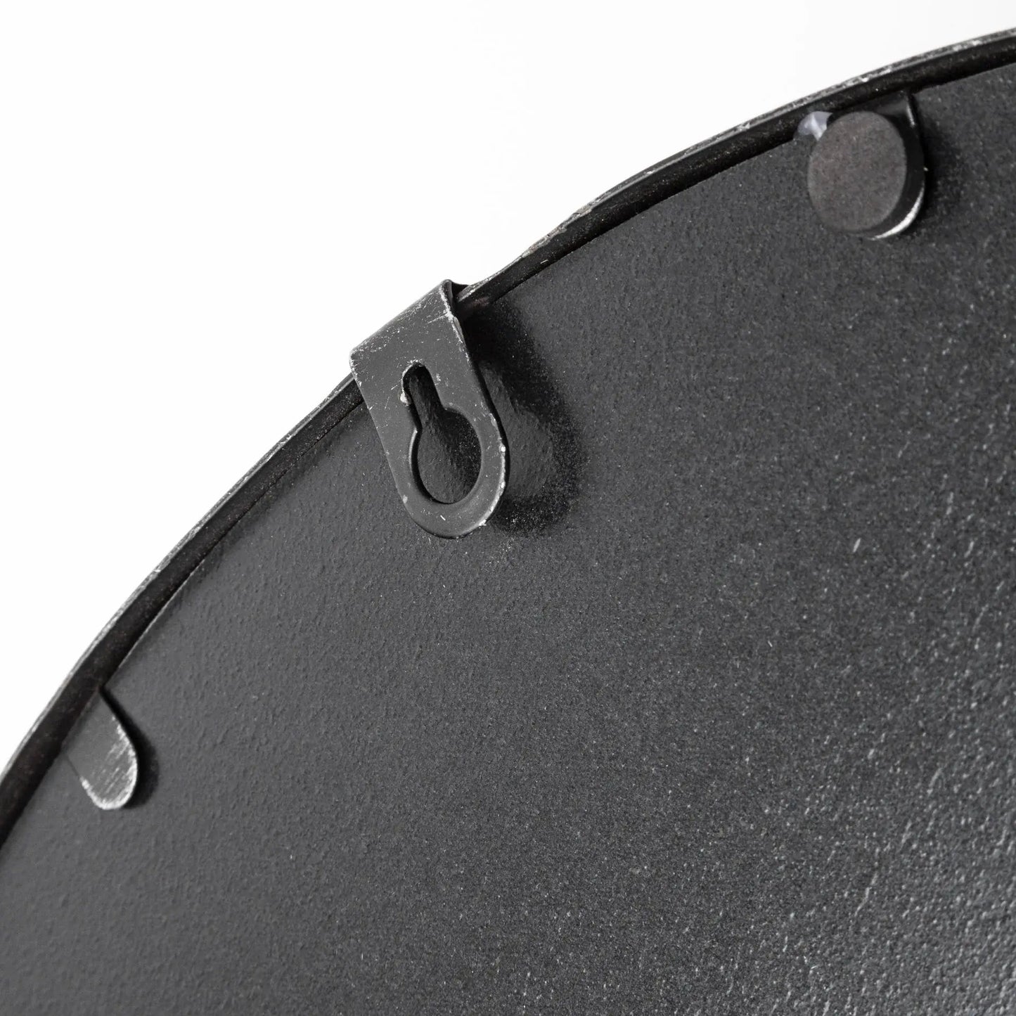 Set of Two Black Round Metal Indoor Outdoor Tray With Handles - Homeroots - Flyclothing LLC