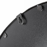 Set of Two Black Round Metal Indoor Outdoor Tray With Handles - Homeroots - Flyclothing LLC