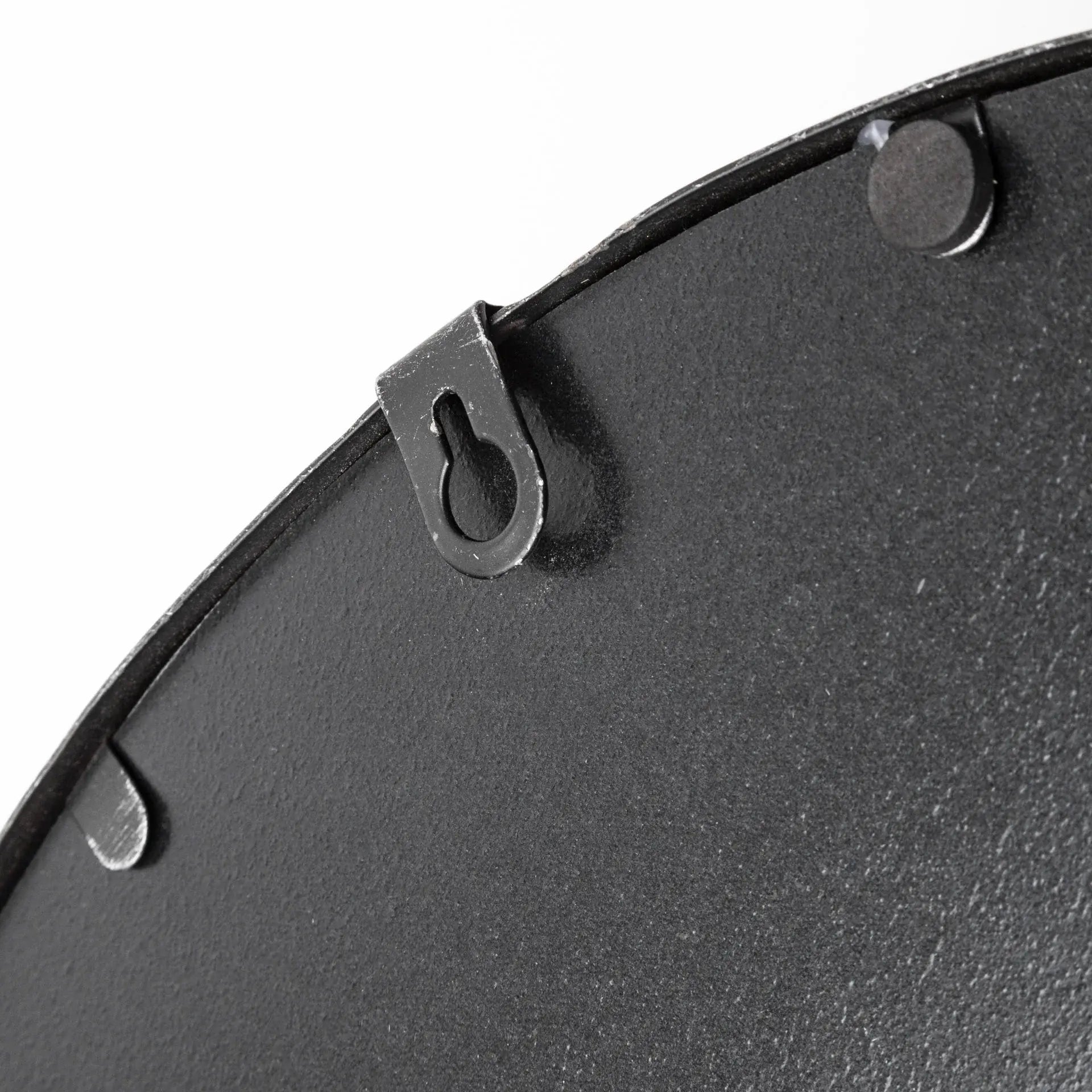 Set of Two Black Round Metal Indoor Outdoor Tray With Handles - Homeroots - Flyclothing LLC