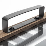 32" Gray Metal Indoor Outdoor Tray With Handles - Homeroots - Flyclothing LLC