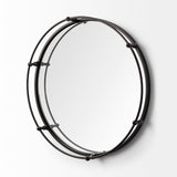 24" Silver Round Metal Indoor Outdoor Tray With Handles - Homeroots