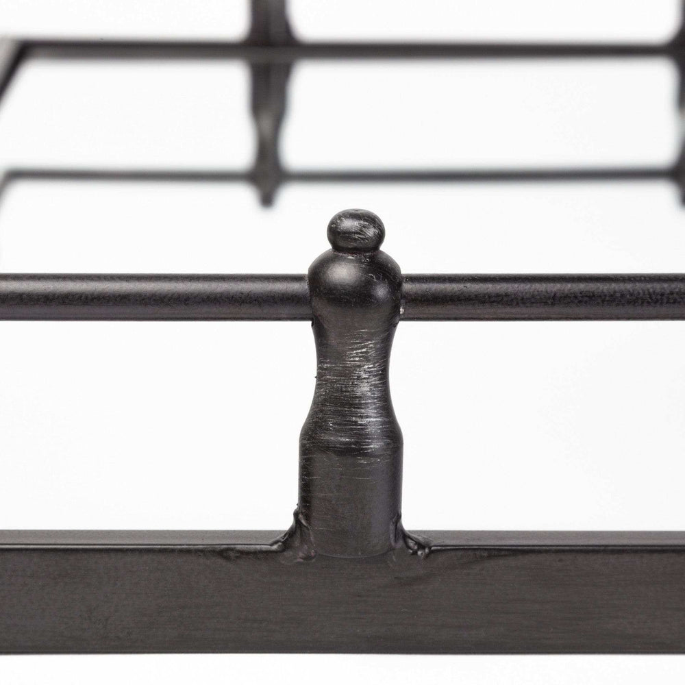 Natural Finish Metal With Mirrored Glass Bottom And Railing Handle Tray - Homeroots - Flyclothing LLC