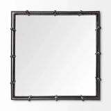 Natural Finish Metal With Mirrored Glass Bottom And Railing Handle Tray - Homeroots - Flyclothing LLC