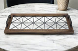 28" Brown Wood Indoor Outdoor Tray With Handles - Homeroots - Flyclothing LLC