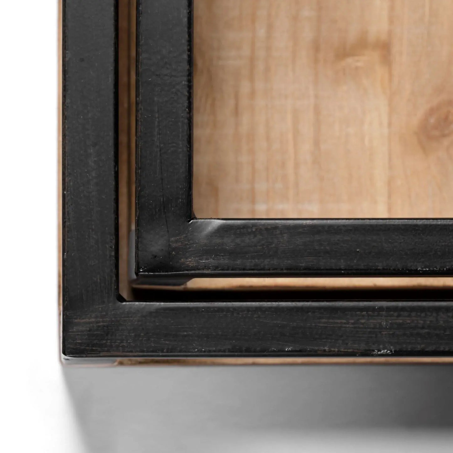 Set of Two Brown Wood Indoor Outdoor Tray With Handles - Homeroots - Flyclothing LLC