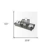 Set of Two Gray Metal Indoor Outdoor Serving Tray With Handles - Homeroots - Flyclothing LLC