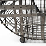 Set of Two Gray Metal Indoor Outdoor Serving Tray With Handles - Homeroots - Flyclothing LLC