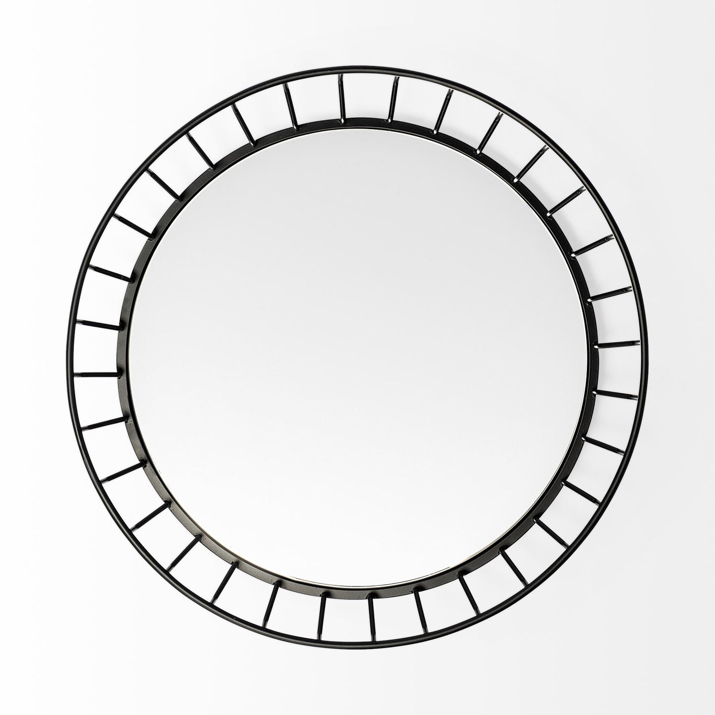 20" Black Round Metal Indoor Outdoor Serving Tray With Handles - Homeroots - Flyclothing LLC