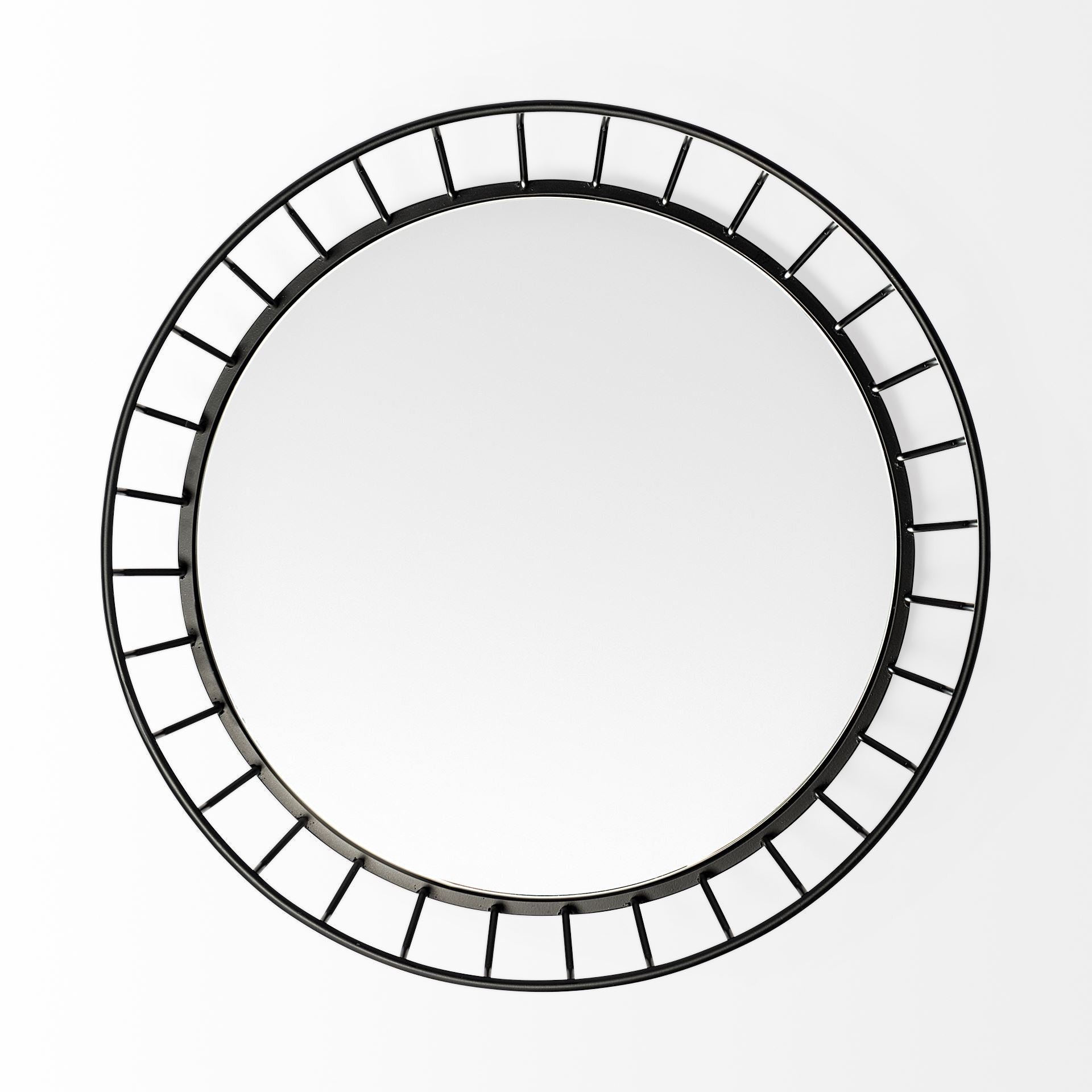 20" Black Round Metal Indoor Outdoor Serving Tray With Handles - Homeroots - Flyclothing LLC