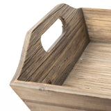 Set Of 2 Natural Brown Wood With Grains And Knots Highlight Trays - Homeroots - Flyclothing LLC