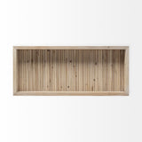28" Natural Wood Indoor Outdoor Tray With Handles - Homeroots