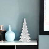 10" Mouth Blown Clear Glass Christmas Tree Sculpture - Homeroots