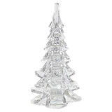 10" Mouth Blown Clear Glass Christmas Tree Sculpture - Homeroots
