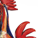11" Red Murano Glass Rooster Figurine Tabletop Sculpture - Homeroots