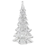 12" Mouth Blown Clear Glass Christmas Tree Sculpture - Homeroots