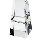 11" Clear Crystal Obelisk Statue - Homeroots