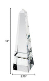12" Clear Crystal Obelisk Statue - Homeroots - Flyclothing LLC