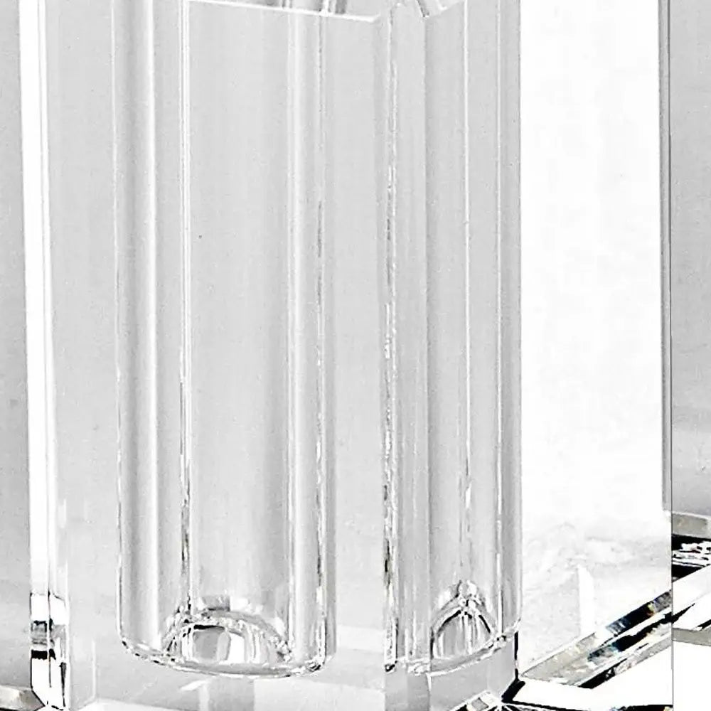 Handcrafted Optical Crystal And Silver Large Size Salt And Pepper Shakers - Homeroots - Flyclothing LLC