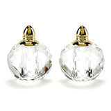 Handcrafted Optical Crystal And Gold Rounded Salt And Pepper Shakers - Homeroots - Flyclothing LLC