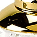 Handcrafted Optical Crystal And Gold Rounded Salt And Pepper Shakers - Homeroots - Flyclothing LLC