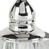 Handcrafted Optical Crystal And Silver Rounded Salt And Pepper Shakers - Homeroots