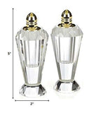 Handcrafted Optical Crystal And Gold Pair Of Salt And Pepper Shakers - Homeroots - Flyclothing LLC