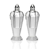 Handcrafted Optical Crystal And Silver Pair Of Salt And Pepper Shakers - Homeroots - Flyclothing LLC