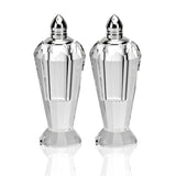 Handcrafted Optical Crystal And Silver Pair Of Salt And Pepper Shakers - Homeroots - Flyclothing LLC