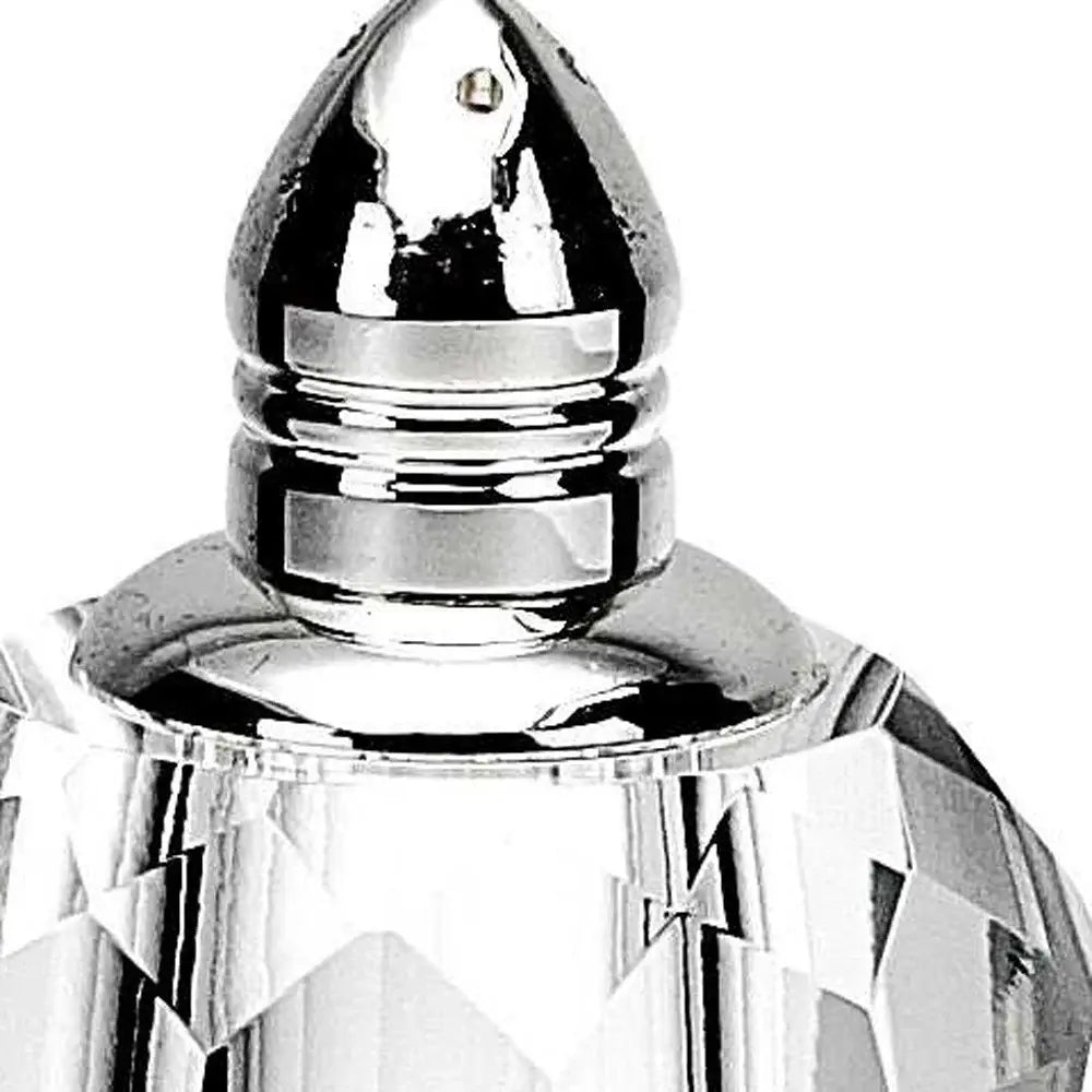 Handcrafted Optical Crystal And Silver Pair Of Salt And Pepper Shakers - Homeroots - Flyclothing LLC