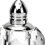 Handcrafted Optical Crystal And Silver Pair Of Salt And Pepper Shakers - Homeroots
