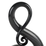 12" Black and White Murano Glass Modern Abstract Tabletop Sculpture - Homeroots