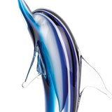 14" Blue Murano Glass Dolphin Figurine Tabletop Sculpture - Homeroots - Flyclothing LLC