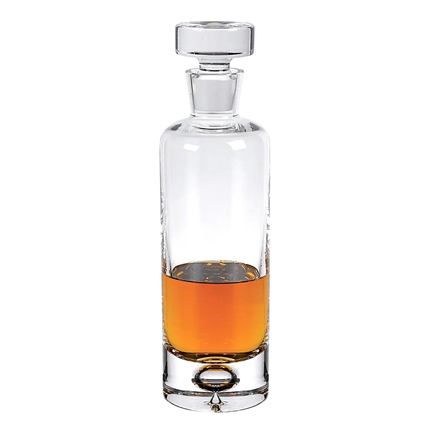 Mouth Blown European Crystal Round Decanter 28 Oz - Homeroots - Flyclothing LLC
