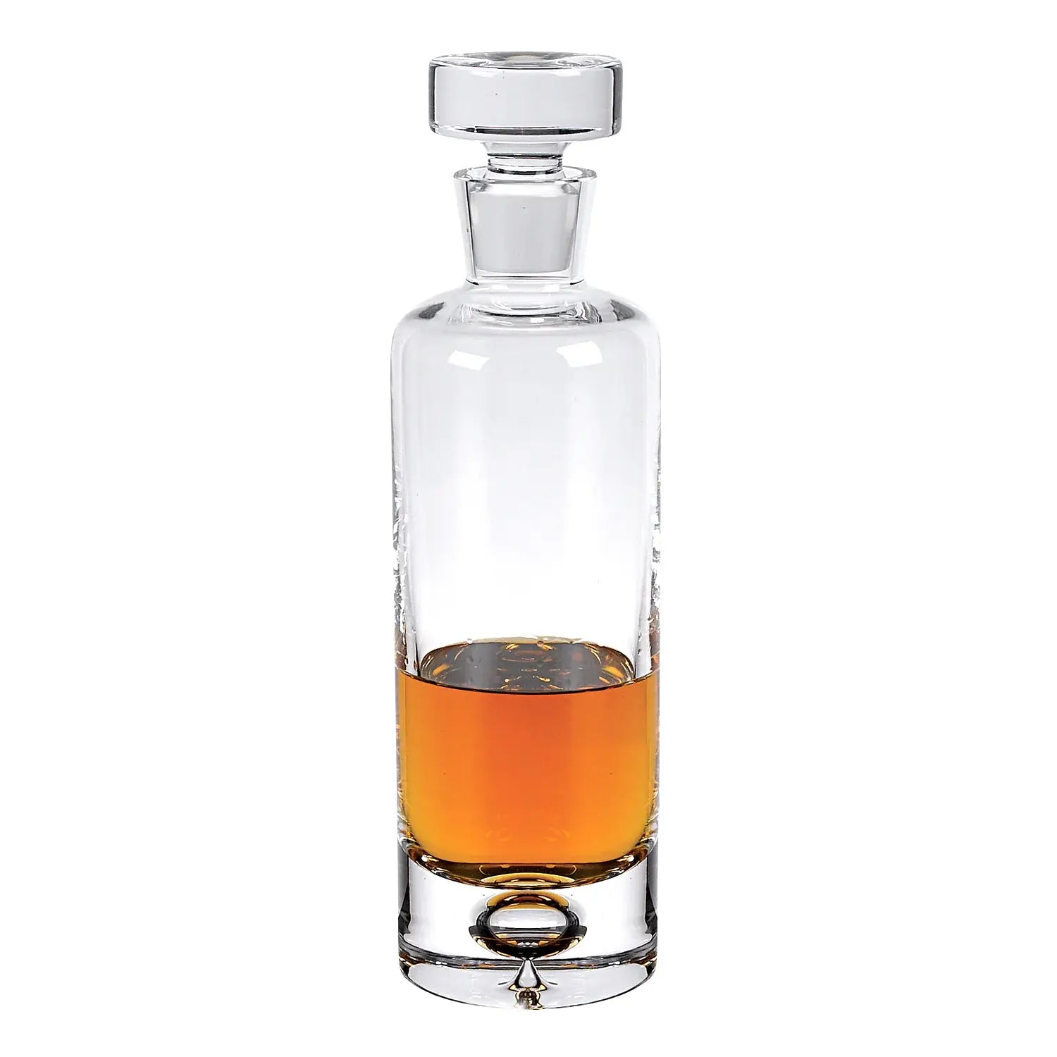 Mouth Blown European Crystal Round Decanter 28 Oz - Homeroots - Flyclothing LLC