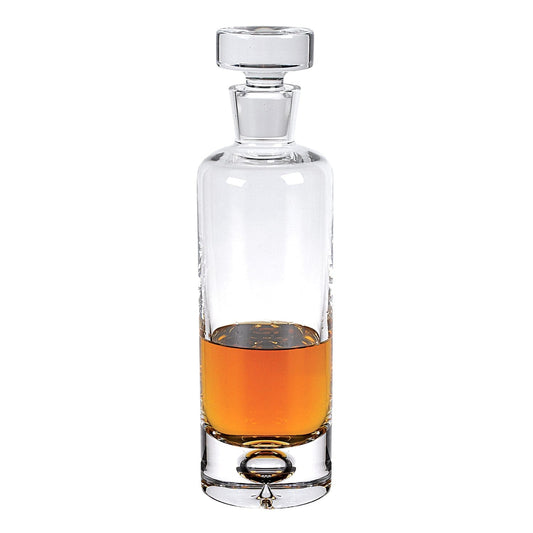 Mouth Blown European Crystal Round Decanter 28 Oz - Homeroots