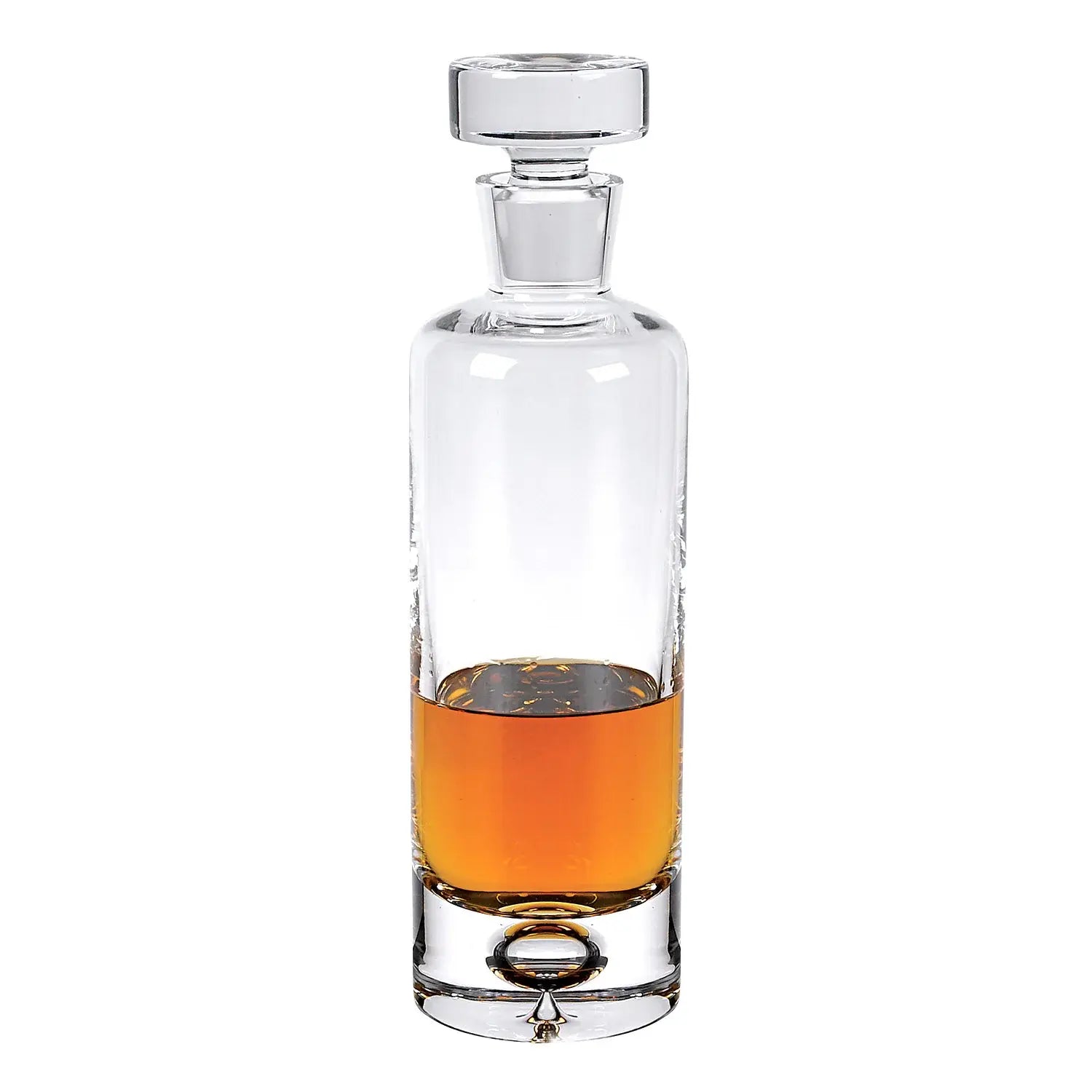 Mouth Blown European Crystal Round Decanter 28 Oz - Homeroots - Flyclothing LLC