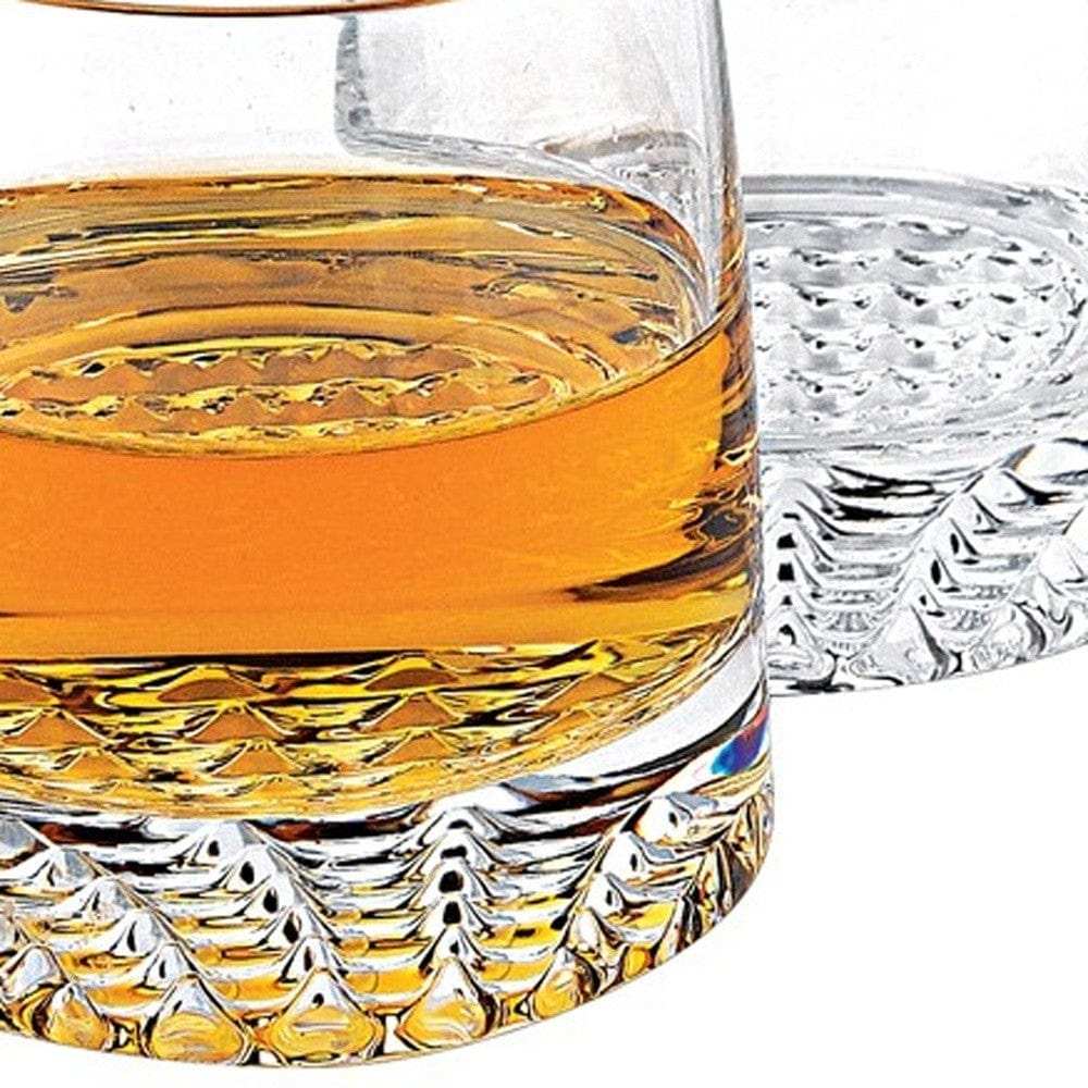 Mouth Blown European Crystal 5 Pc Whiskey Set - Homeroots - Flyclothing LLC