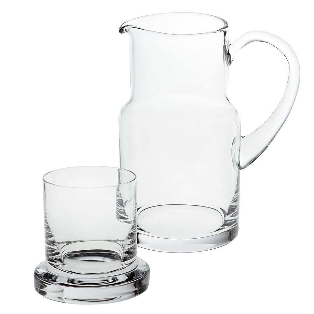 8 Mouth Blown Glass 2 Pc Bedside Or Desktop Carafe Set  24 Oz - Homeroots