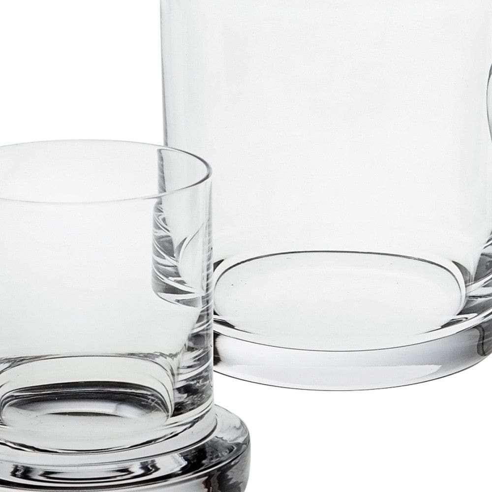 8 Mouth Blown Glass 2 Pc Bedside Or Desktop Carafe Set 24 Oz - Homeroots - Flyclothing LLC