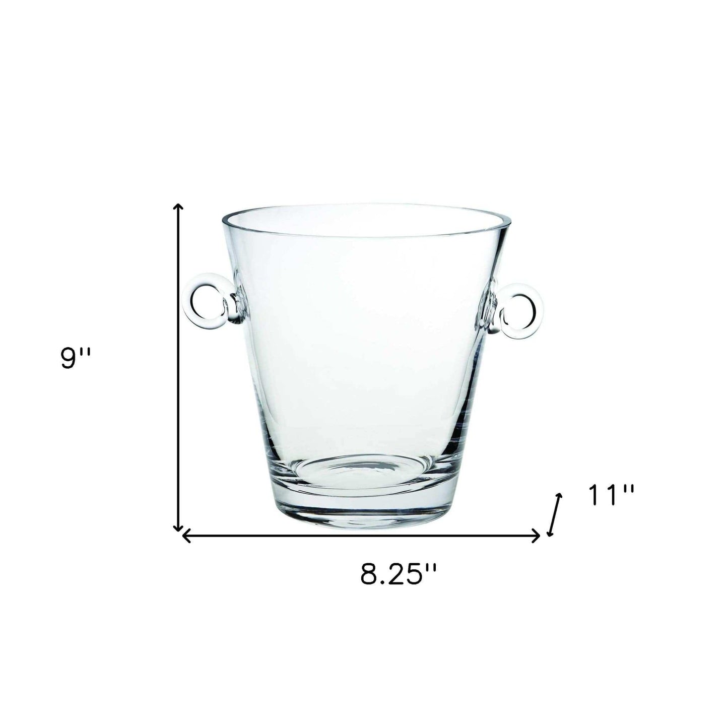 9 Mouth Blown European Glass Ice Bucket Or Cooler - Homeroots - Flyclothing LLC
