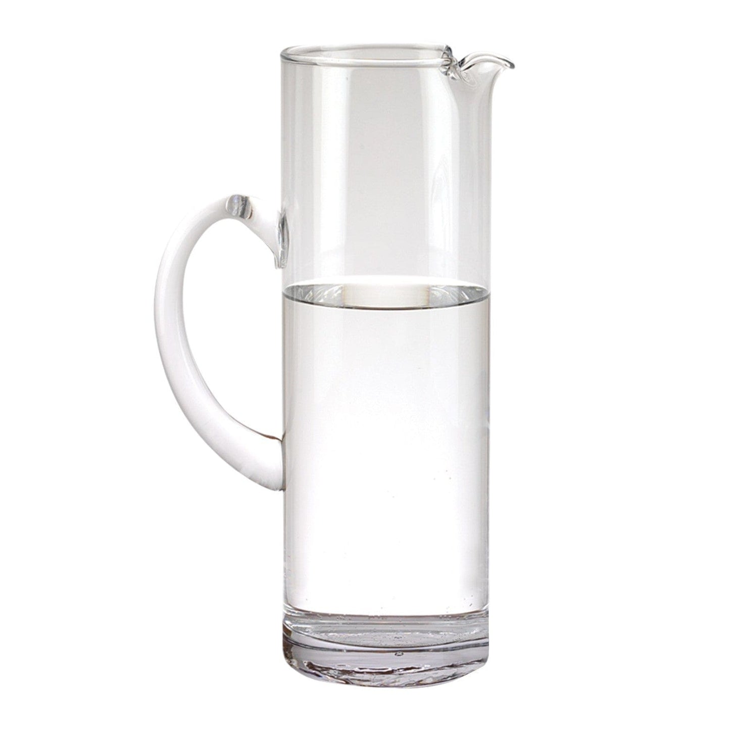 10" Clear Mouth Blown Lead Free Crystal Glass Pitcher - Homeroots - Flyclothing LLC