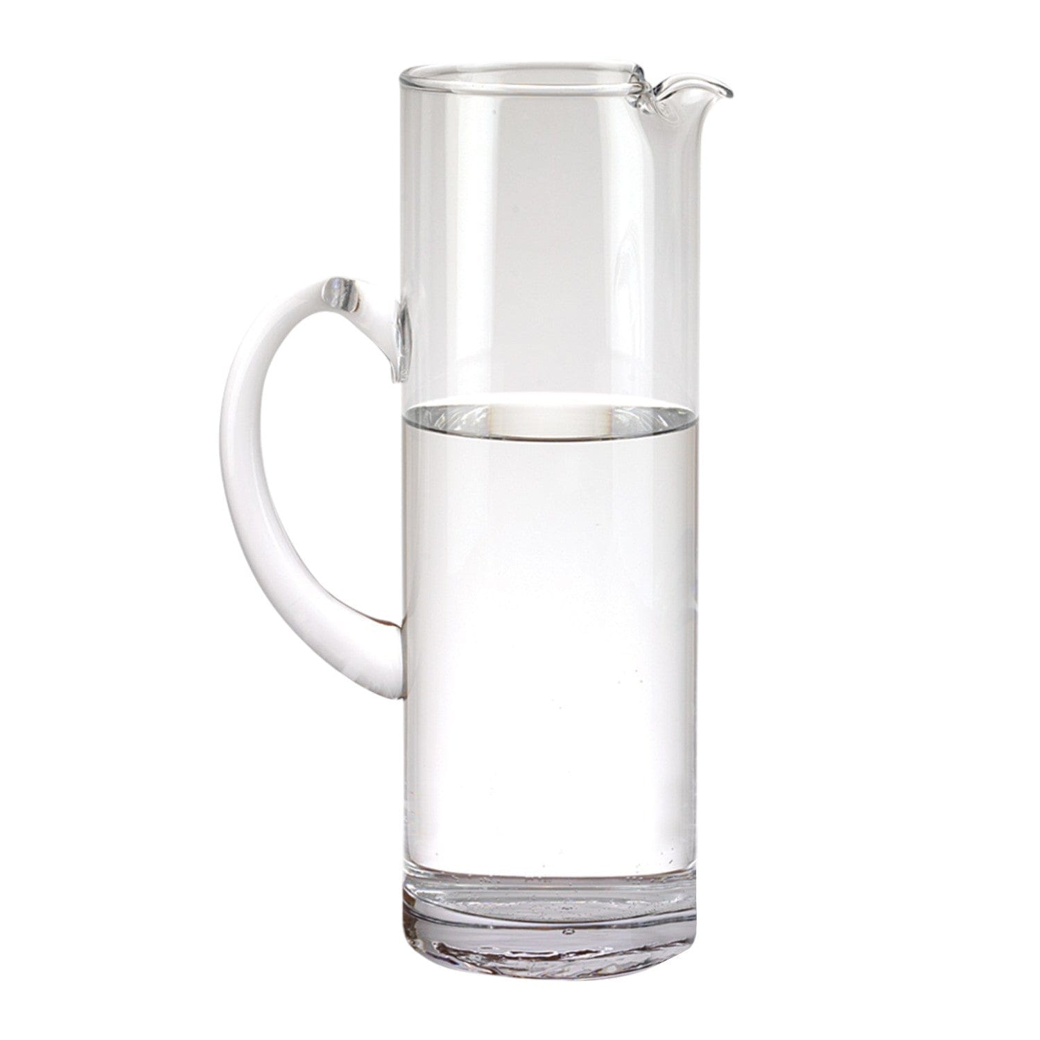 10" Clear Mouth Blown Lead Free Crystal Glass Pitcher - Homeroots - Flyclothing LLC