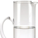10" Clear Mouth Blown Lead Free Crystal Glass Pitcher - Homeroots